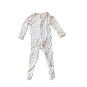 KicKee Pants Footie Sleeper Baby girl  6-9 Months minimalist cottage light